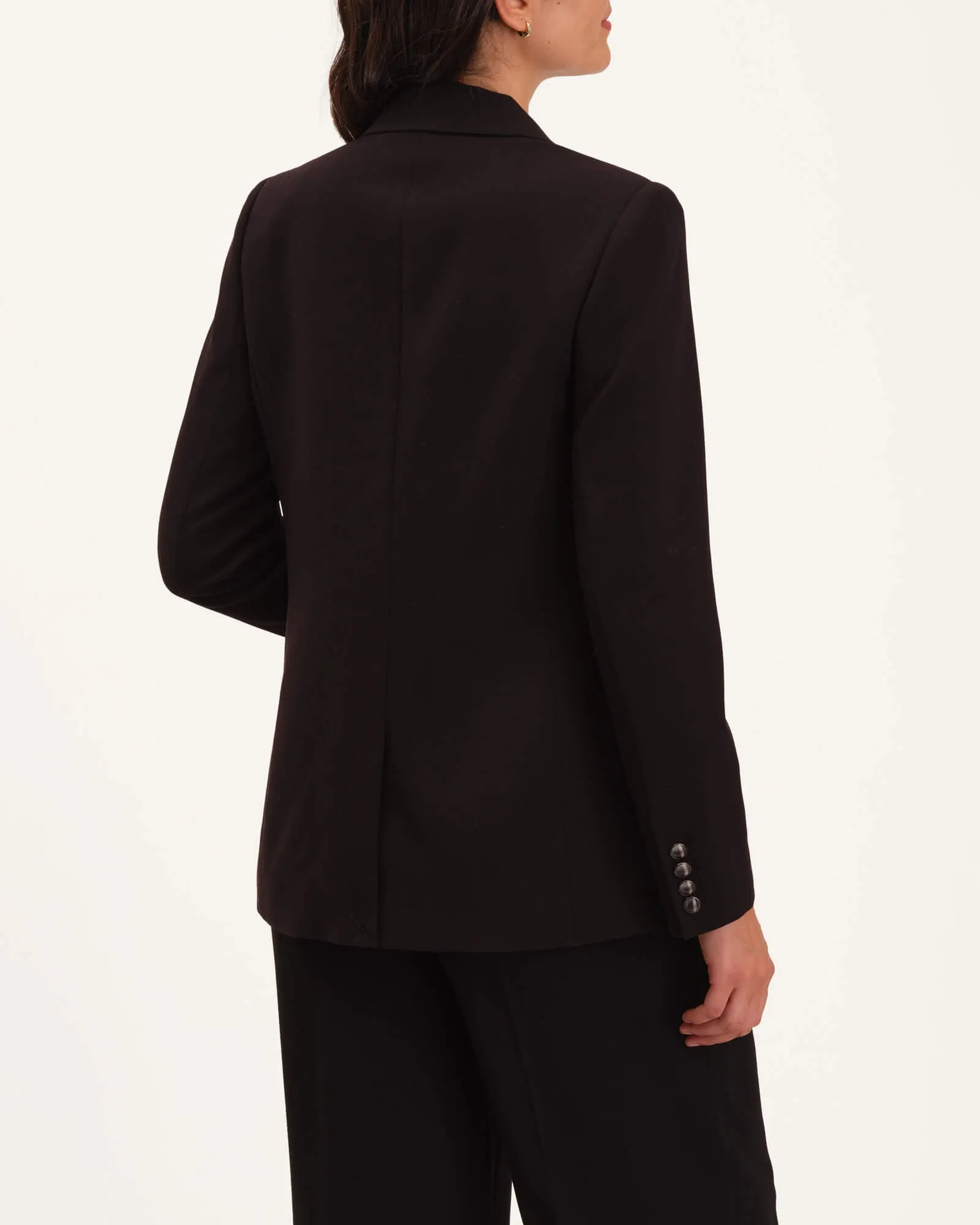 Single Button Peak Lapel Blazer