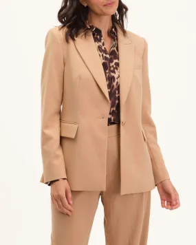 Single Button Peak Lapel Blazer