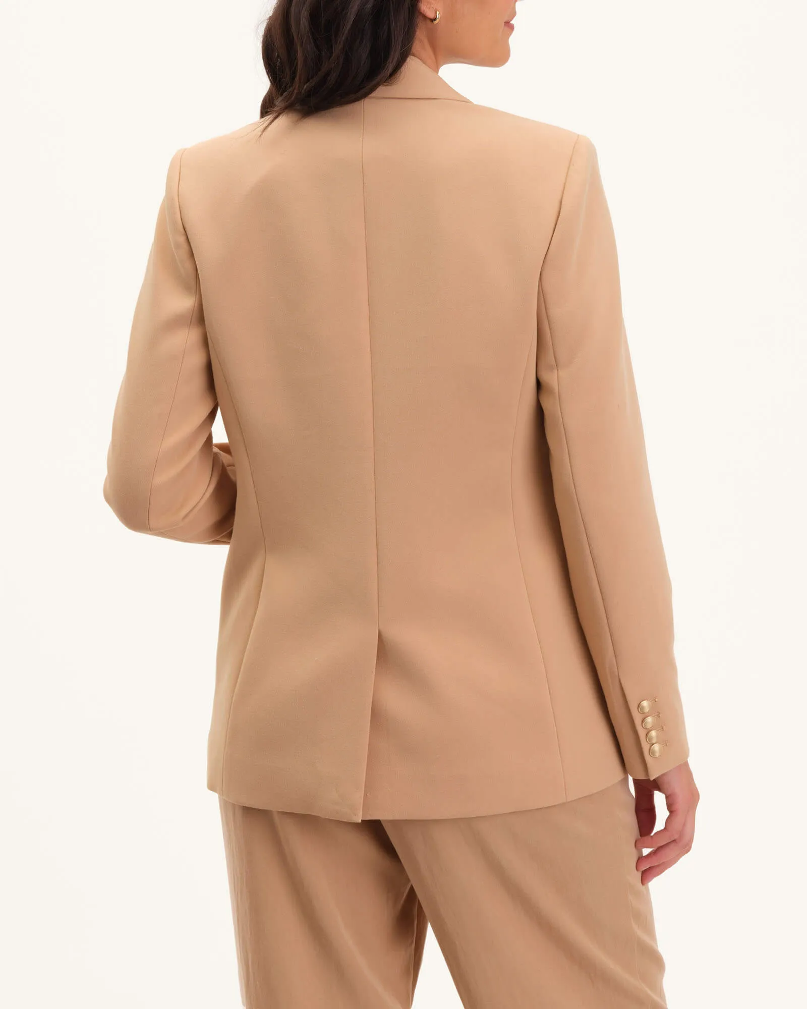 Single Button Peak Lapel Blazer