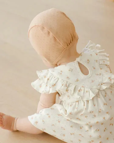 Sleeveless Ruffle V Dress - Ditsy Melon *LAST ONE - 6/12m*