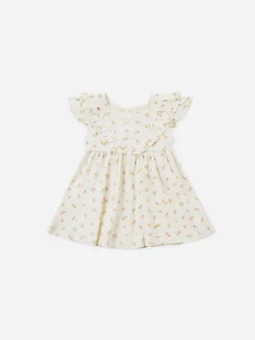 Sleeveless Ruffle V Dress - Ditsy Melon *LAST ONE - 6/12m*