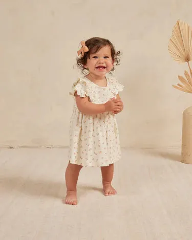Sleeveless Ruffle V Dress - Ditsy Melon *LAST ONE - 6/12m*
