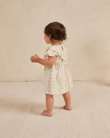 Sleeveless Ruffle V Dress - Ditsy Melon *LAST ONE - 6/12m*