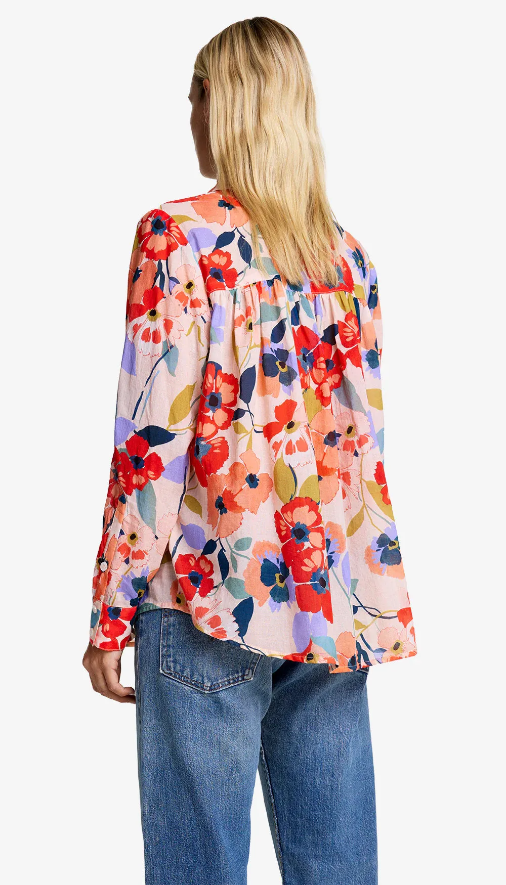 SMYTHE - CLASSIC SHIRRED BLOUSE