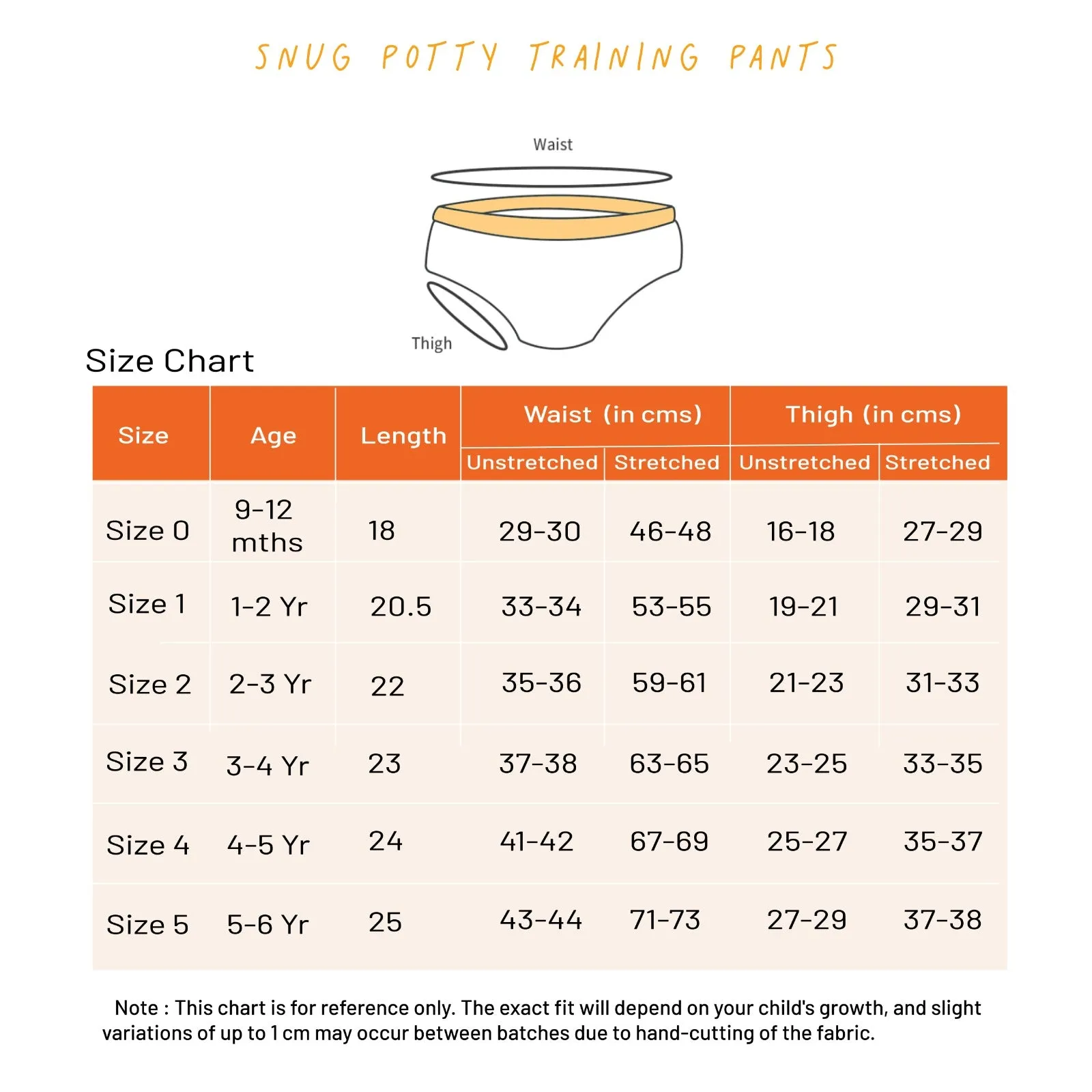 Snug Potty Training Pants 2-3 Years Pack of 4