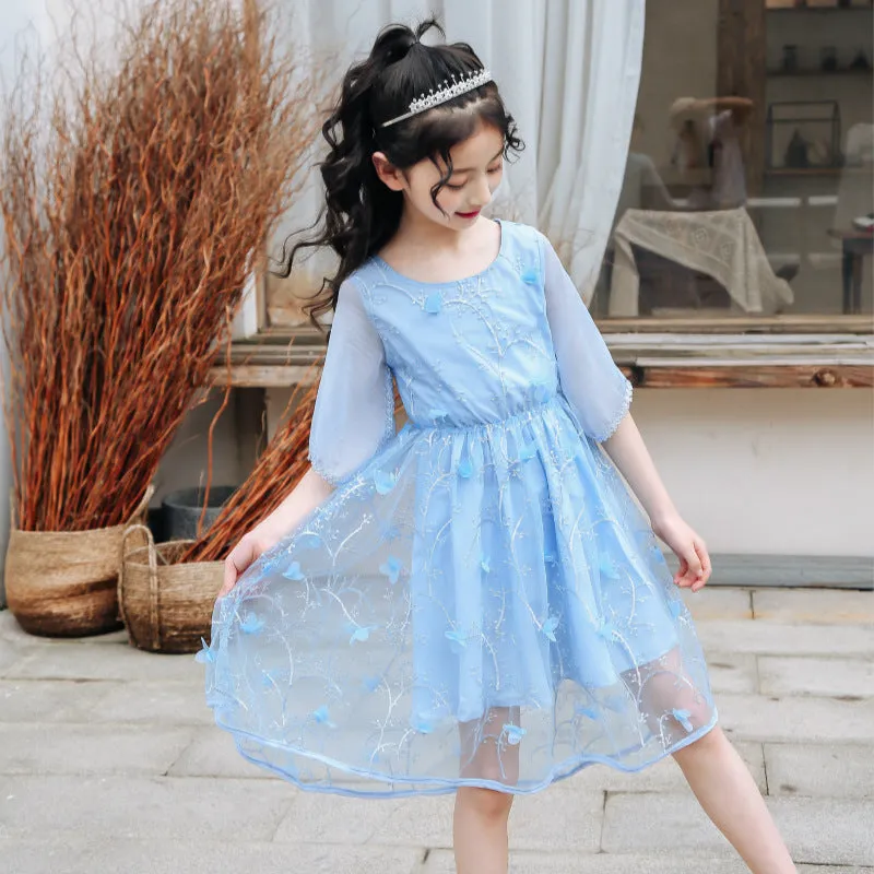 Summer Tops Summer White Embroidered Dress