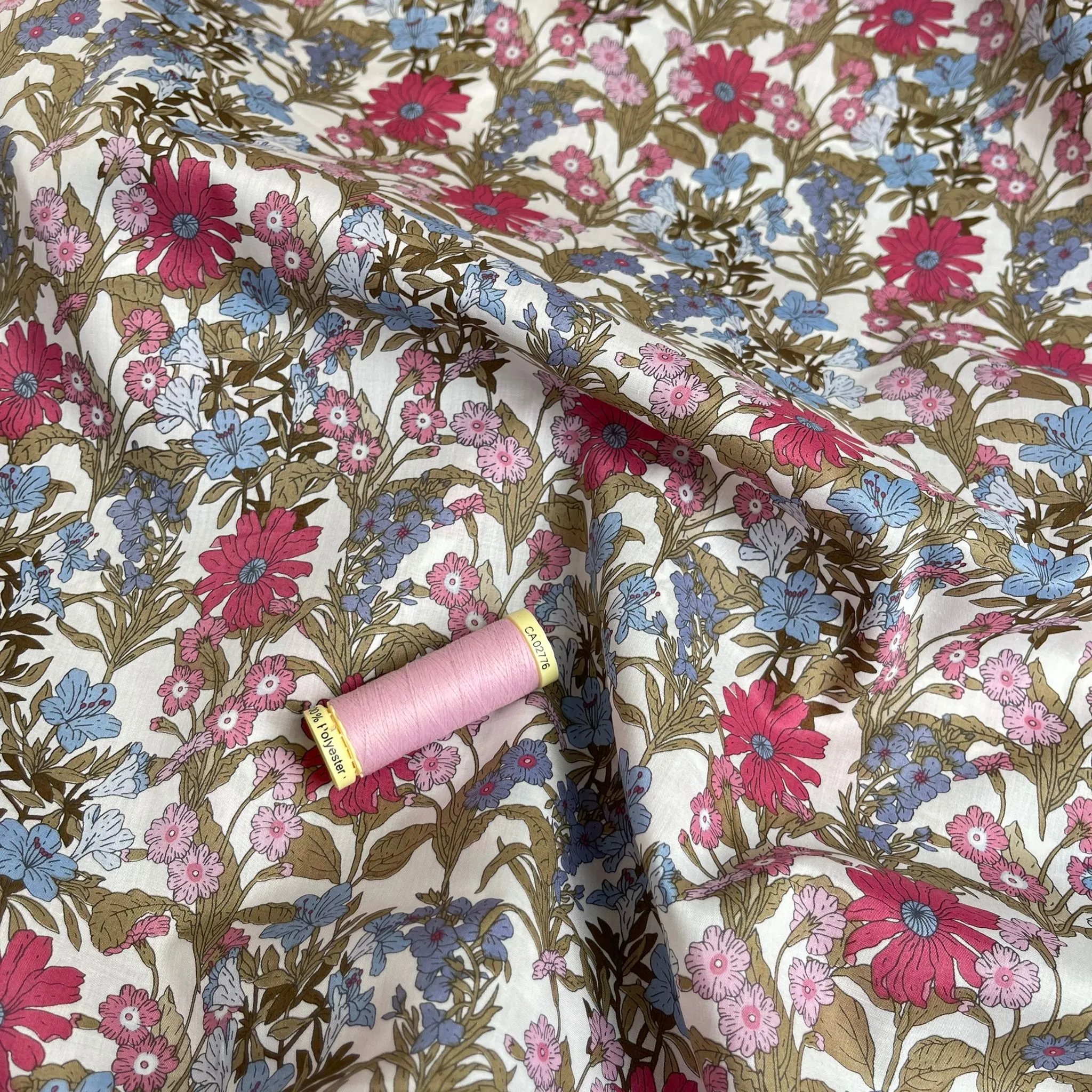 Summer Wildflower Cotton Lawn Fabric