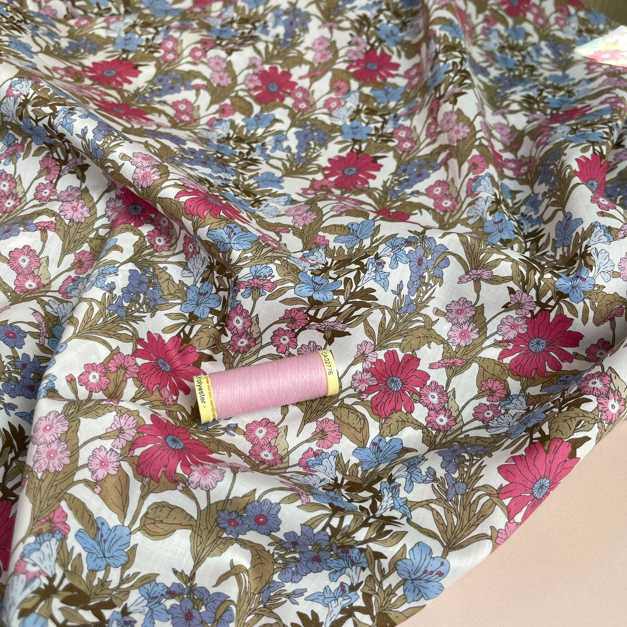 Summer Wildflower Cotton Lawn Fabric