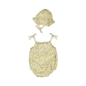 Sunny Floral Sunsuit & Hat Set