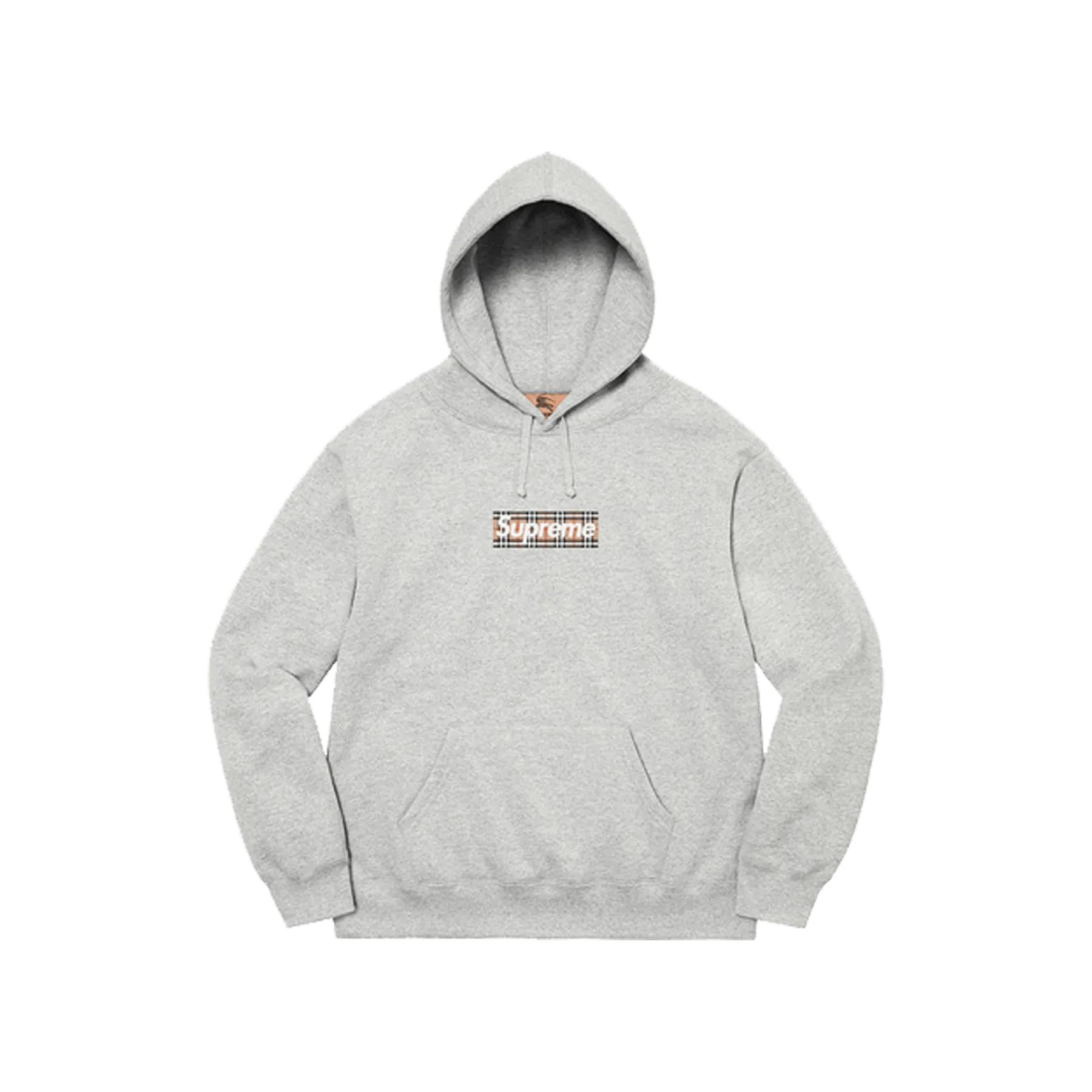 Supreme x Burberry Box Logo Hooded Sweatshirt 'Heather Grey'