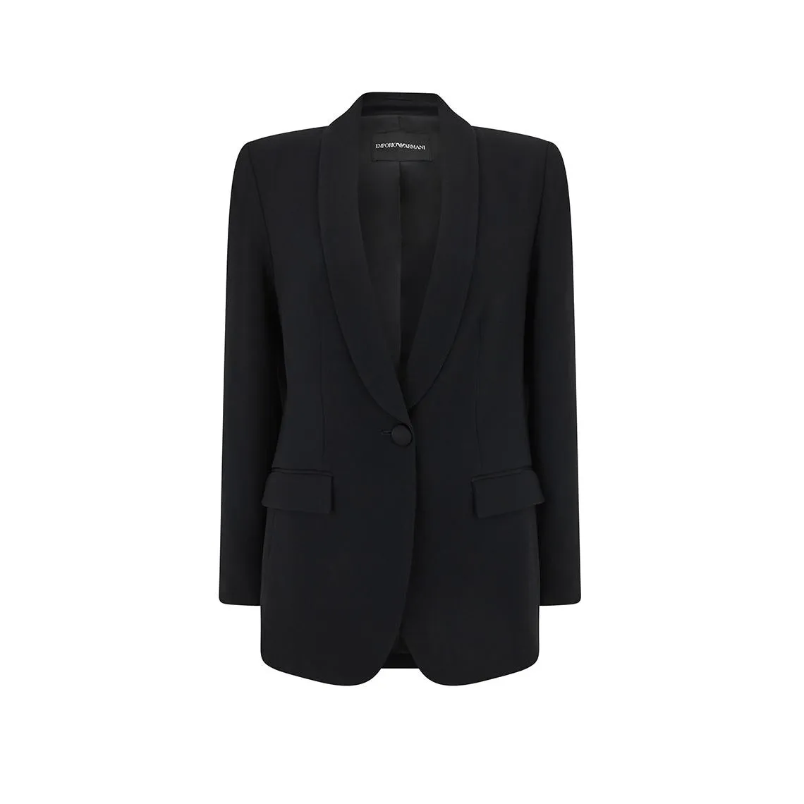 Tailored Shawl Crepe Jacket