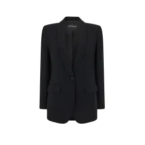 Tailored Shawl Crepe Jacket