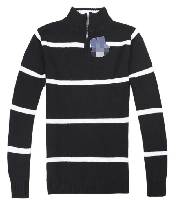 Thick Sweater Men Tops Casual Pullover Striped Patchwork Knitted Tops Male