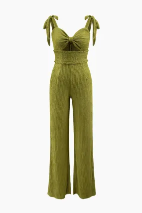 Tie Strap Knot Front Jumpsuit