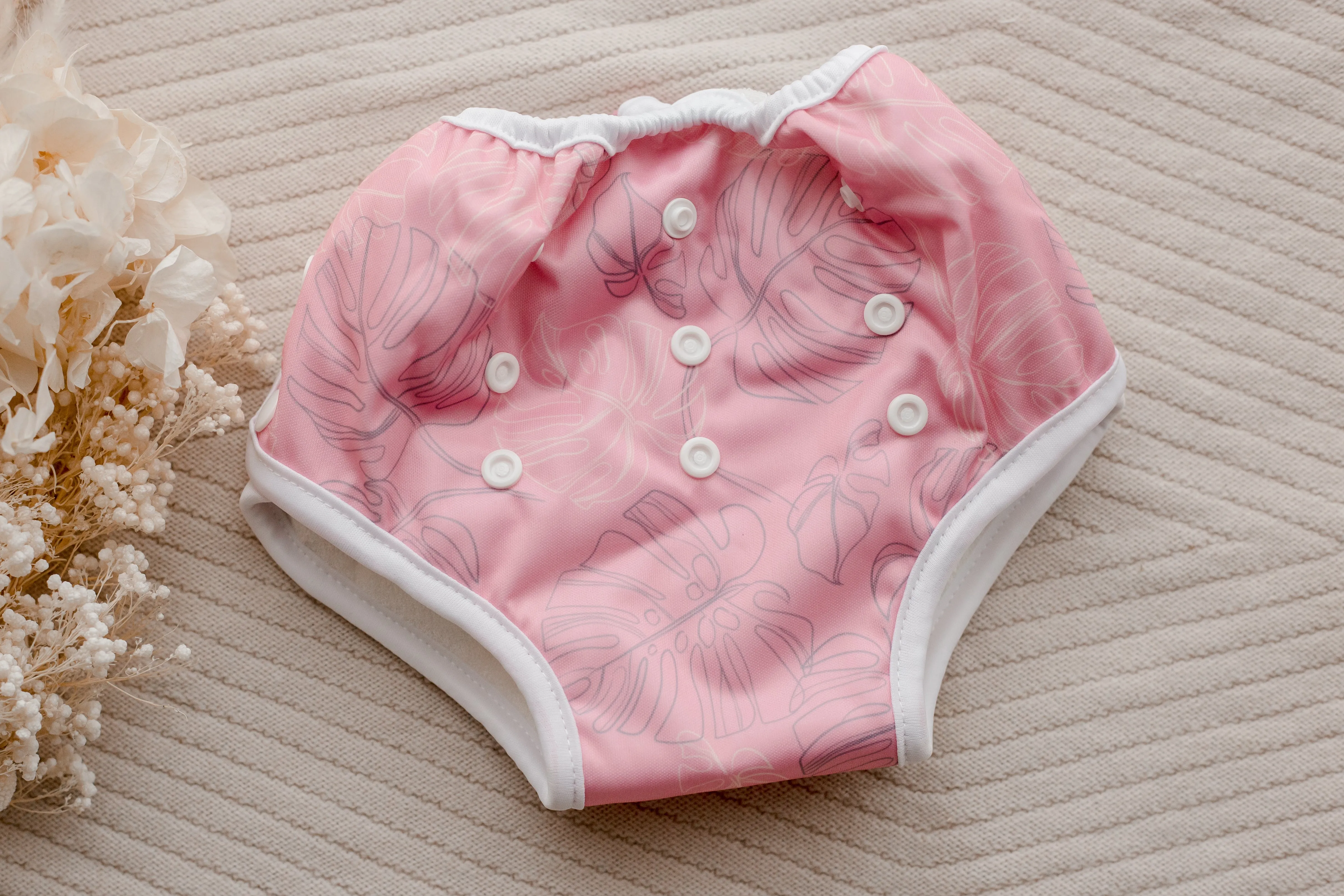 Training Pants - Monstera (Dusty Pink)