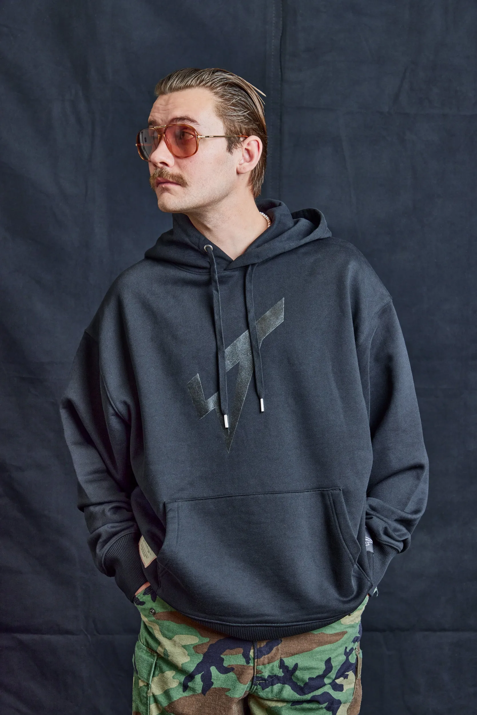 Walk the Line ST Logo Hoodie Black on Black
