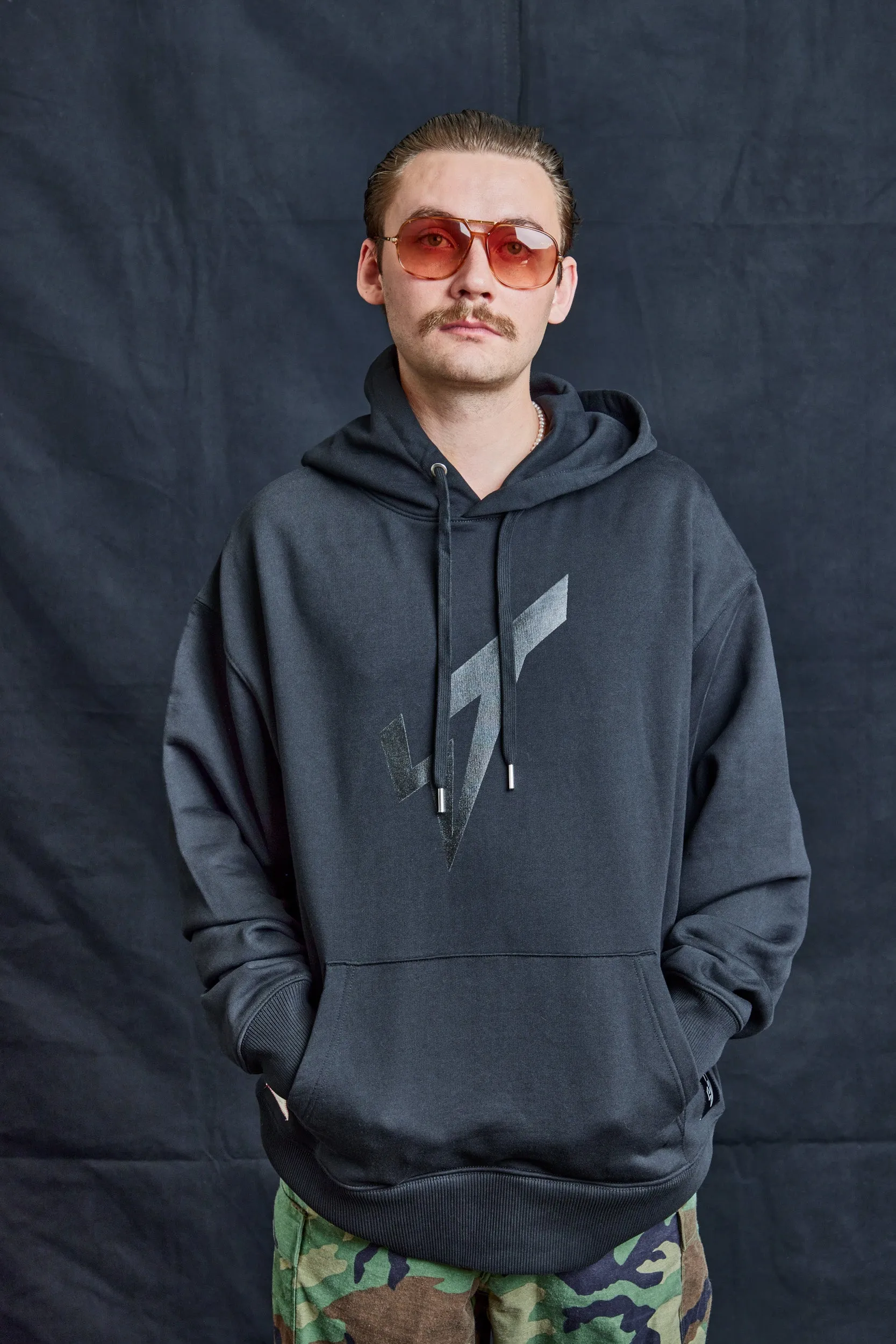 Walk the Line ST Logo Hoodie Black on Black