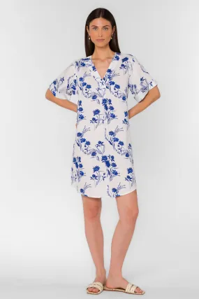 Wilda Blue Floral Patch Dress