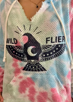 Wildflier Tie Dye Hoodie- Tropical Spiral