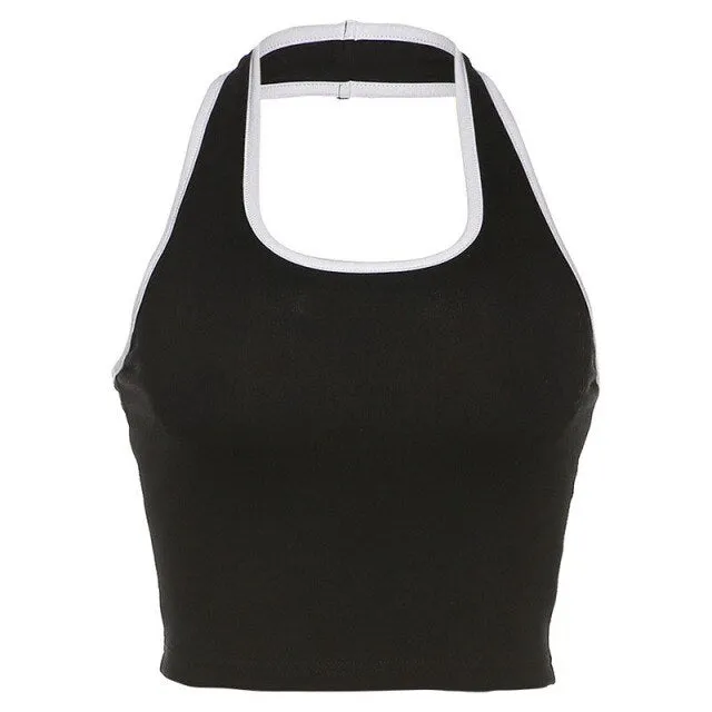 Womens Summer Black Halter Tops Y2k Summer Fashion Bundle Deals