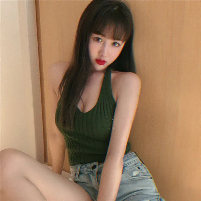 Womens Summer Black Halter Tops Y2k Summer Fashion Bundle Deals