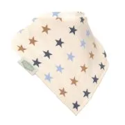 Ziggle Baby Dino and Stars print 4 Pack Bandana Bib Set