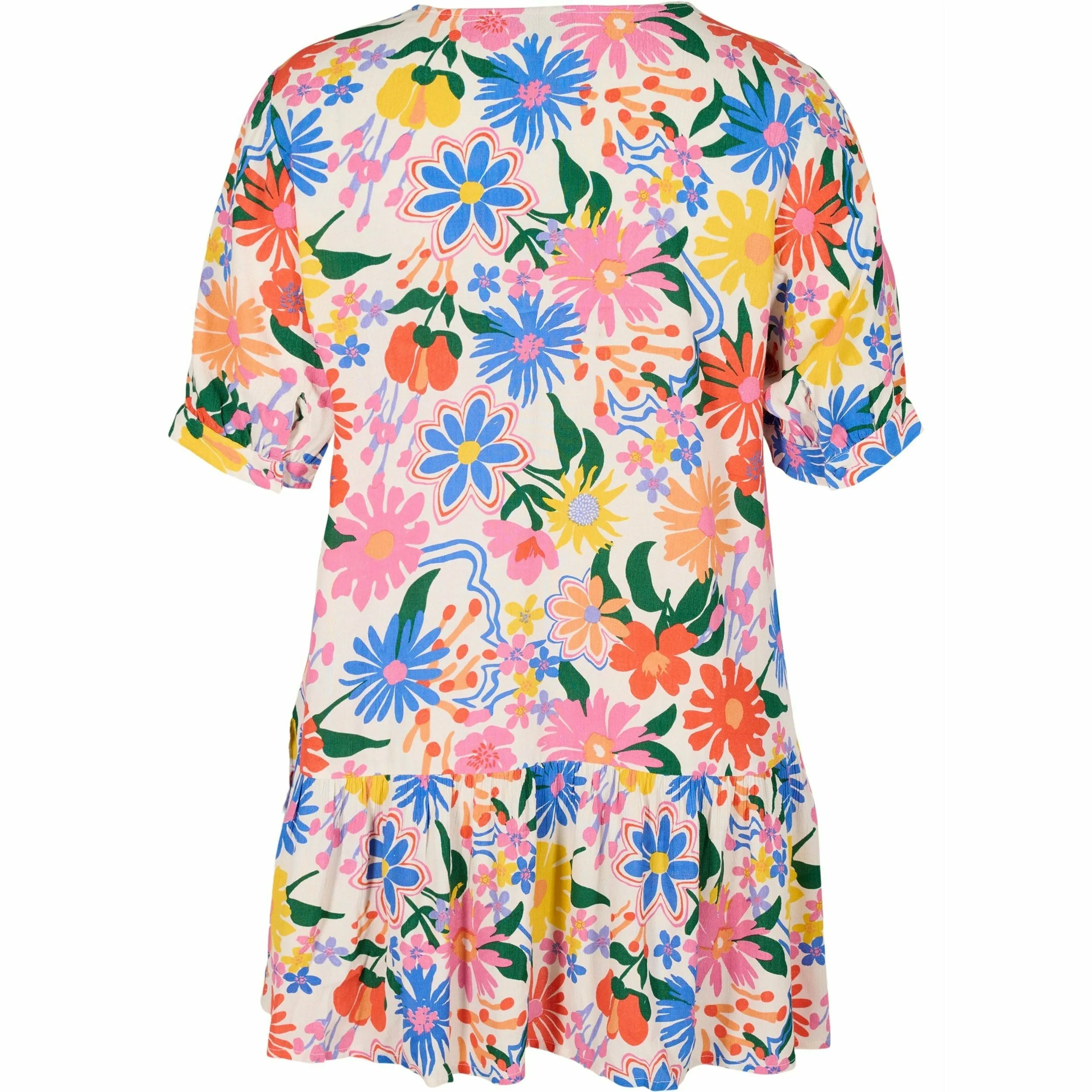 Zizzi Gini Floral Print Short Sleeve Tunic